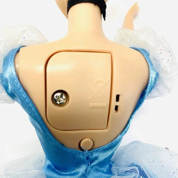 MATTEL BARBIE Disney Cinderella Doll Blonde Hair Blue Eyes Blue Dress 12" Tall - Picture 6 of 11